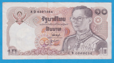 (1) BANCNOTA THAILANDA - 10 BAHT foto