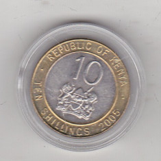 bnk mnd Kenya 10 shillings 2005 personalitati , bimetal