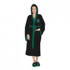 Harry Potter Slytherin Ladies Black Fleece Robe with Hood /Merchandise foto