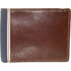 Geanta Fossil Barbati Elgin Traveler Leather Wallet - Maro foto