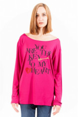 Bluza cu maneca lunga roz de dama, Love Moschino, 61235 foto