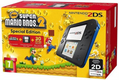 Consola Nintendo 2Ds Black &amp;amp; Blue &amp;amp; New Super Mario Bros 2 foto