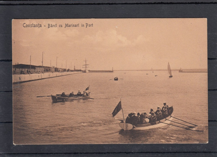 DOBROGEA CONSTANTA BARCI CU MARINARI IN PORT COLECTIA AL. ANTONIU UPU