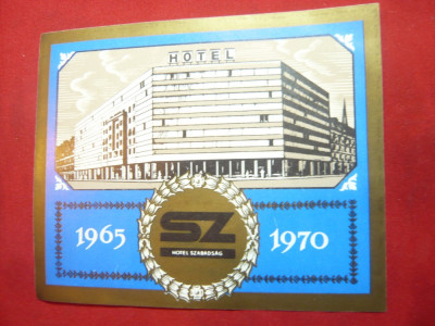 Vigneta de Hotel 1970- Szabadsag Ungaria foto