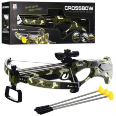 CADOU SUPER! ARBALETA CROSSBOW DE MARE DIMENSIUNE,SAGETI,TINTA LASER,KIT COMPLET foto