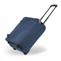 AGT0015 - Navy Travel Holdall Trolley Luggage With Wheels - CABIN APPROVED foto