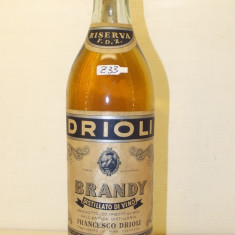 Z 33-Rare brandy drioli riserva fdz, distillato di vino,cl 75 gr.40 anii 50/ 60