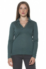 Bluza cu maneca lunga verde inchis de dama, Fred Perry, 70851 foto