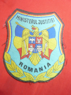 Ecuson al Ministerului Justitiei cu Stema Romaniei foto