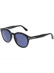 Ochelari de soare Tom Ford Mirrored Newman FT0515-01V-53 Negru Oval unisex FT0515-01V-53 foto