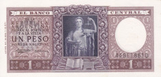 ARGENTINA 1 peso ND (1956) XF+!!! foto
