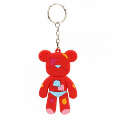 AGCK1071 - Red Patches Teddy Bear Bag Charm foto