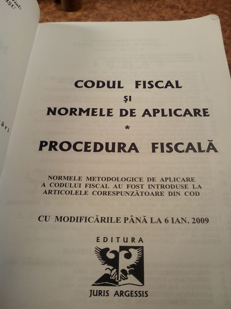 Codul Fiscal Normele De Aplicare Procedura Fiscala A5237 Okazii Ro