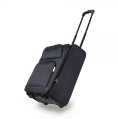AGT0016 - Navy Holdall Travel Trolley Luggage With Wheels - CABIN APPROVED foto