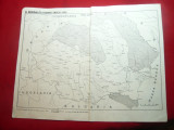 Harta -Romania in toamna anului 1940 /Insurectia Nationala Armata dim.= 29x23 cm