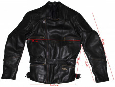 Geaca moto piele Richa, intarituri, barbati, marimea 50(M), model clasic foto