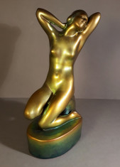 bibelou nud art deco ZSOLNAY foto