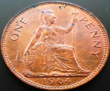 Cumpara ieftin Moneda 1 (ONE) PENNY - ANGLIA, anul 1964 *cod 2130 A.UNC - SUPER PATINA CAMEO, Europa