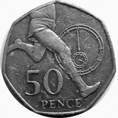 Marea Britanie moneda 50 Pence 2004 &amp;quot;Roger Bannister&amp;quot; - VF foto