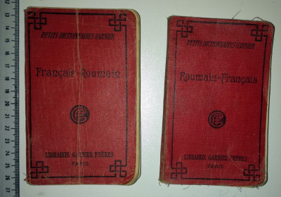 LOT 2 DICTIONARE VECHI 1926 - DICTIONAR FRANCEZ ROMAN / ROMAN FRANCEZ foto