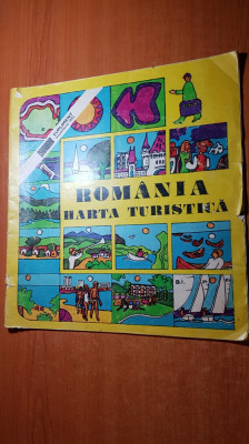 romania harta turistica decembrie 1972-supliment romania pitoreasca foto