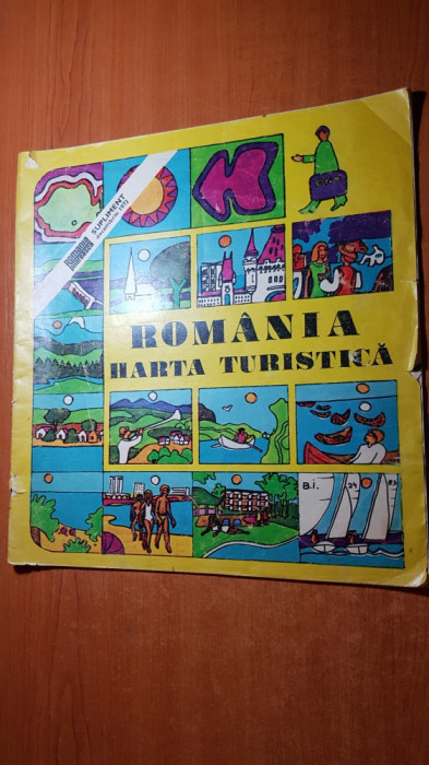 romania harta turistica decembrie 1972-supliment romania pitoreasca