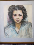 &quot;Portret de fata&quot; de Ion Panteli- Stanciu, Portrete, Pastel, Impresionism