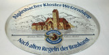 Reclama veche pe oglinda - bere Alpirschbacher Kloster Weizenbiere anii &#039;70- &#039;80
