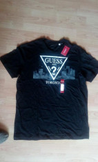 Tricou barbatesc nou, marca Guess, marime 48-50, negru, import Canada. foto