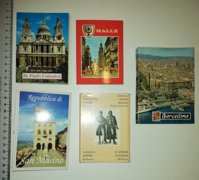 LOT 10 PLIANTE VECHI TIP ARMONICA / SAU CARTI POSTALE / POZE / SUVENIR foto