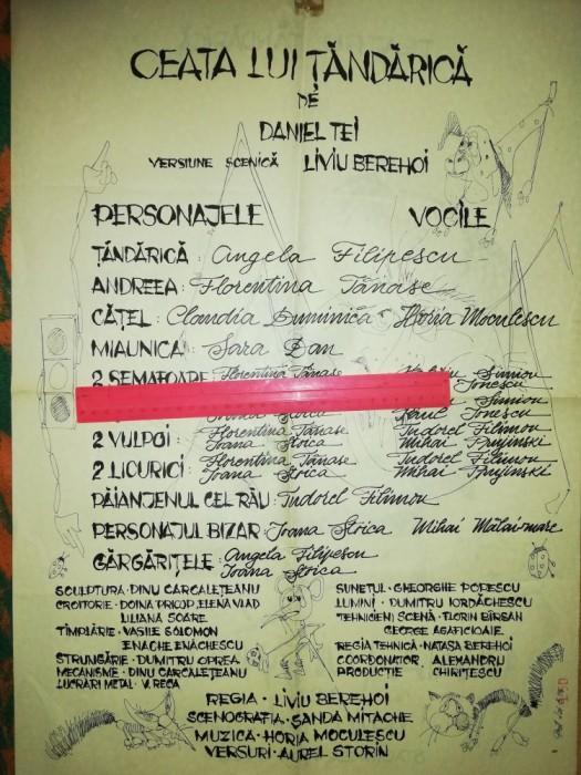 AFIS VECHI TEATRUL TANDARICA -CEATA LUI TANDARICA - DE DANIEL TEI -LIVIU BEREHOI