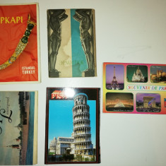 LOT 10 PLIANTE VECHI TIP ARMONICA / SAU CARTI POSTALE / POZE / SUVENIR