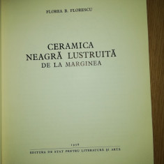 CERAMICA NEAGRA LUSTRUITA DE LA MARGINEA - 1958 -ILUSTRATA