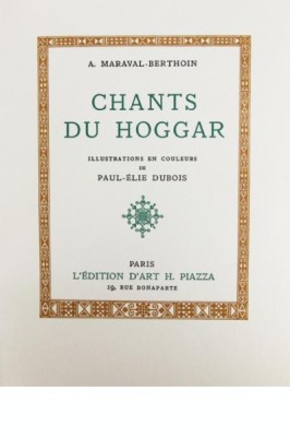 A. Maraval-Berthoin - Chants du Hoggar foto