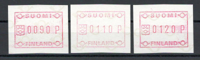 Finlanda MNH - Timbre automat, nestampilat foto