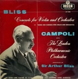 Sir Arthur Bliss, CBliss &lrm;&ndash; Violin Concerto / Theme &amp; Cadenza VG+ / VG+ vinil, LP, disc clasica moderna _ Decca, UK, 1956