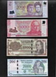 Set Bancnote Paraguay UNC: 2000, 5000, 10000, 20000 Guaranies - Colectie Numismatica Paraguay