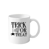 Cana alba 330 ml Halloween cu imprimeu Happy Halloween