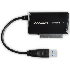 Adaptor Axagon ADSA-FP2A, USB 3.2 Gen 1, SATA 3.0, pentru HDD 2.5 inch, USB-A, Negru