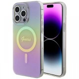 Guess Husa Iridescent Script MagSafe iPhone 15 Pro Max Roz