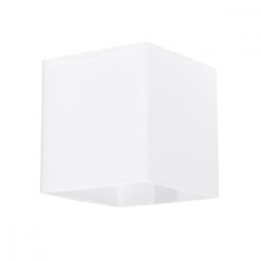 Lampă De Perete Rico Alb Sticlă 1 Bec Pătrat Modern De Interior
