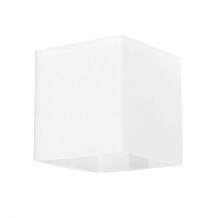 Lampă De Perete Rico Alb Sticlă 1 Bec Pătrat Modern De Interior