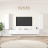 vidaXL Set dulap TV, 7 piese, alb, lemn prelucrat 3114302