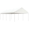 Foisor Gradina Alb 8.92x4.08x3.22m Polietilena Otel Pavilion Cort Evenimente
