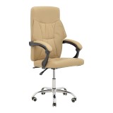 Cumpara ieftin Scaun de birou Glorin piele ecologica PU bej 60x68x128 cm