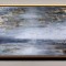 Tablou pictat manual 50x70cm Grey toros marmurat Pictura abstracta