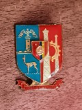 QW9 N5 65 - insigna - heraldica - comunism - stema judetului Dambovita