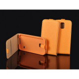 Husa Flip Flexi Sam Galaxy S6 Edge G925 Orange, Cu clapeta, Piele Ecologica