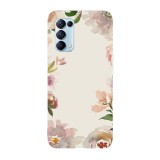Husa compatibila cu Oppo A74 5G model Elegant flower design, Silicon, TPU, Viceversa, Transparent, Carcasa