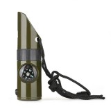 Fluier multifunctional 8 in 1, DEPOX&reg;, Fluier, Busola, Lanterna, Termometru,10 cm